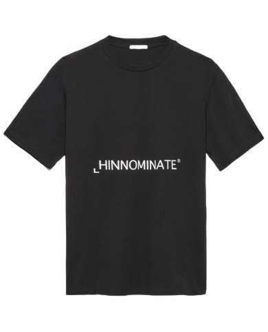 t-shirt nero da donna con maxi logo avanti in contrasto | HINNOMINATE t-shirt nero da donna con maxi logo avanti in contrasto | HINNOMINATE