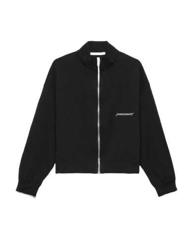 giubbino nero da donna logato frontalmente | HINNOMINATE