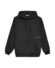 felpa nero da donna con tasca a marsupio e logo | HINNOMINATE