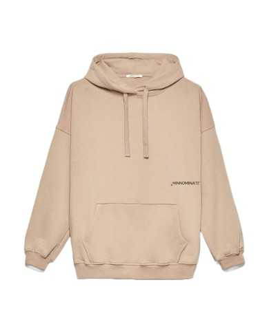 felpa nocciola da donna con tasca a marsupio e logo | HINNOMINATE