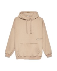 felpa nocciola da donna con tasca a marsupio e logo | HINNOMINATE