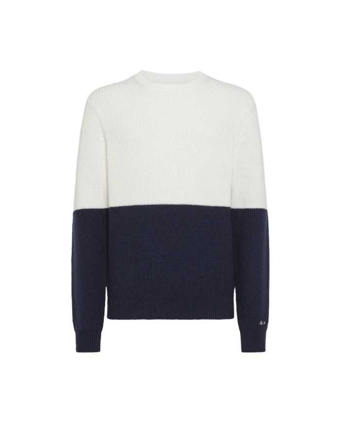 maglia bianco panna da uomo logato su manica | SUN68 maglia bianco panna da uomo logato su manica | SUN68