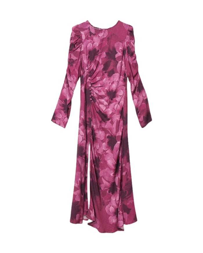 abito donna con fantasia floreale dali purple | MAR DE MARGARITAS abito donna con fantasia floreale dali purple | MAR DE MARGARITAS