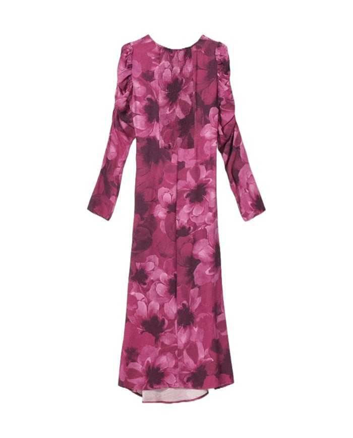 abito donna con fantasia floreale dali purple | MAR DE MARGARITAS abito donna con fantasia floreale dali purple | MAR DE MARGARITAS