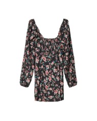 abito bottic/nero da donna con fantasia floreale | MAR DE MARGARITAS abito bottic/nero da donna con fantasia floreale | MAR DE MARGARITAS