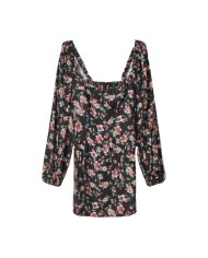 abito bottic/nero da donna con fantasia floreale | MAR DE MARGARITAS abito bottic/nero da donna con fantasia floreale | MAR DE MARGARITAS