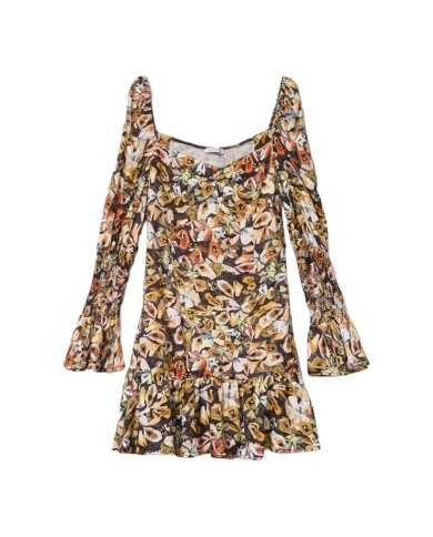 abito gaug/nero da donna con gonna a balze | MAR DE GARGARITAS