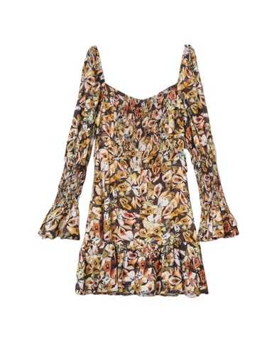 abito gaug/nero da donna con gonna a balze | MAR DE GARGARITAS