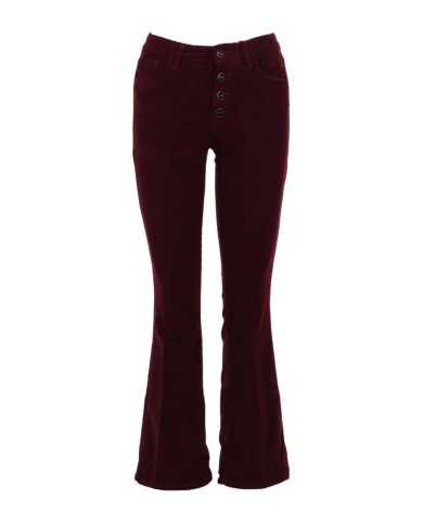 pantalone aubergine da donna con gamba slim e fondo a zampa | LIU JO