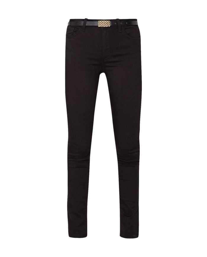 pantaloni skinny a vita alta neri da donna con salpa logata | LIU JO pantaloni skinny a vita alta neri da donna con salpa logata | LIU JO