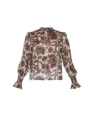 blusa da donna con fantasia paisley natur blum all-over | LIU JO