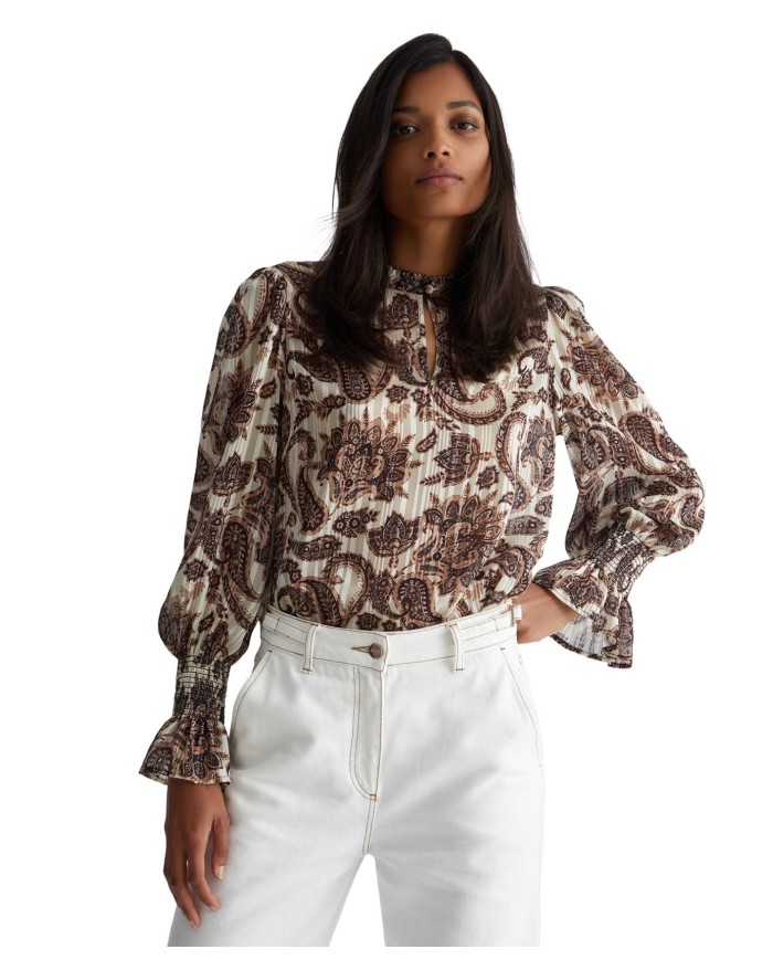 blusa da donna con fantasia paisley natur blum all over LIU JO