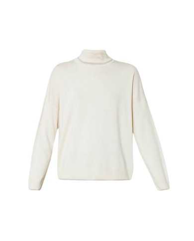 dolcevita naturale da donna con logo a strass su retro| LIU JO