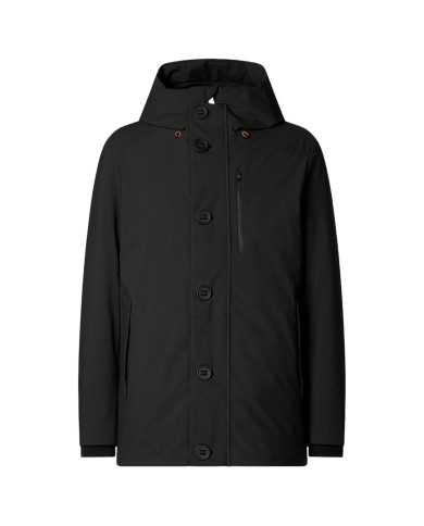 parka black da uomo con polsini a coste | SAVE THE DUCK parka black da uomo con polsini a coste | SAVE THE DUCK