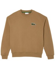 felpa loose fit six marrone da uomo con stemma coccodrillo | LACOSTE