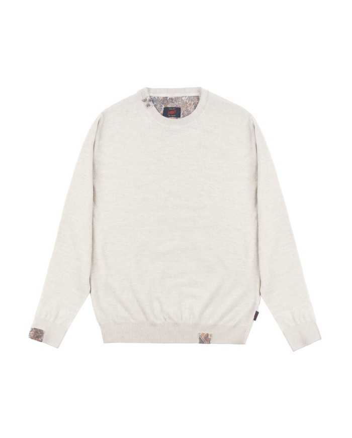 maglia perla da uomo con dettagli a patch su capo | BOB maglia perla da uomo con dettagli a patch su capo | BOB