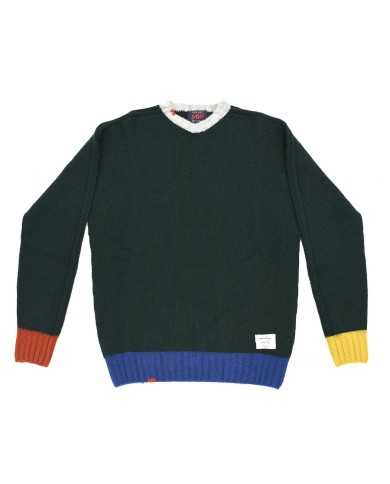 maglia verdone da uomo con logo patch in basso a destra | BOB maglia verdone da uomo con logo patch in basso a destra | BOB