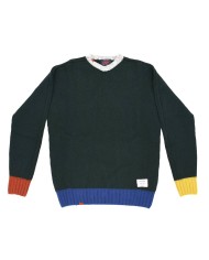 maglia verdone da uomo con logo patch in basso a destra | BOB