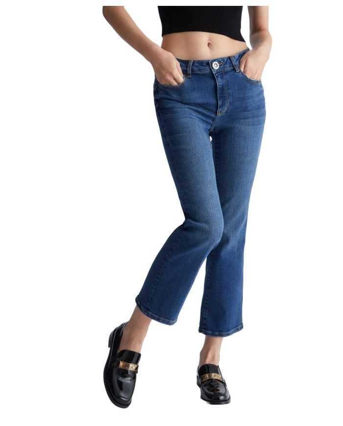 jeans cropped bottom denim da donna con gamba slim | LIU JO jeans cropped bottom denim da donna con gamba slim | LIU JO