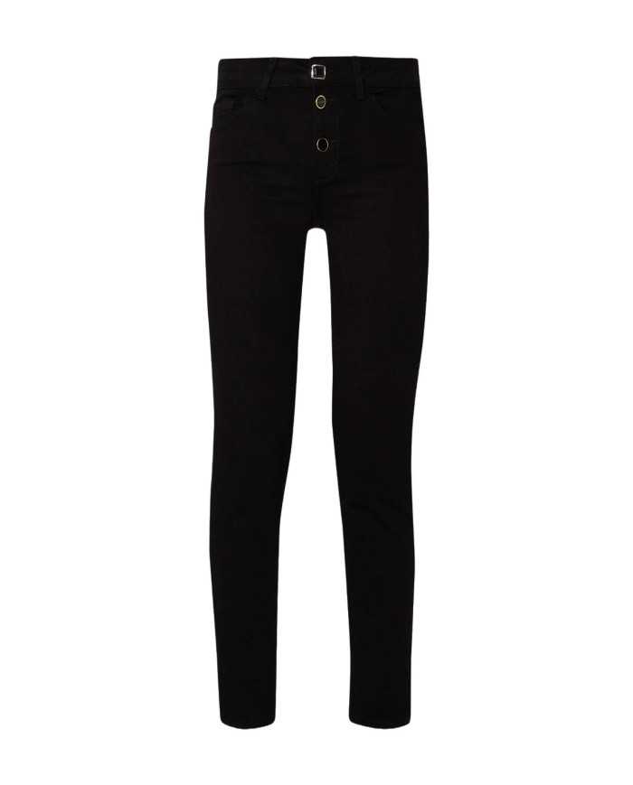 jeans cropped bottom denim nero da donna con gamba skinny | LIU JO jeans cropped bottom denim nero da donna con gamba skinny | LIU JO