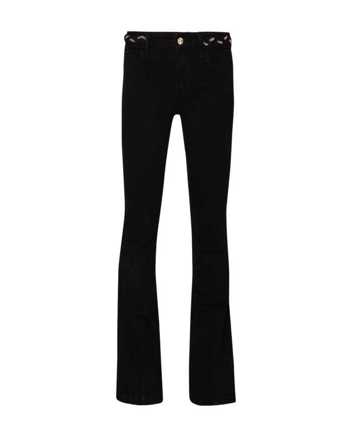 jeans denim black da donna con gamba flare e piega | LIU JO jeans denim black da donna con gamba flare e piega | LIU JO