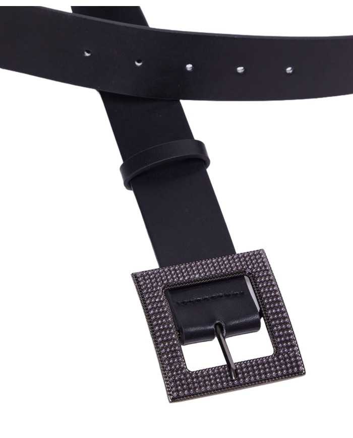 cintura nero/glitter met da donna con perle ad ardiglione | LIU JO cintura nero/glitter met da donna con perle ad ardiglione | LIU JO