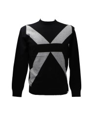 maglia nera da uomo logata in contrasto avanti e dietro | RICHMOND