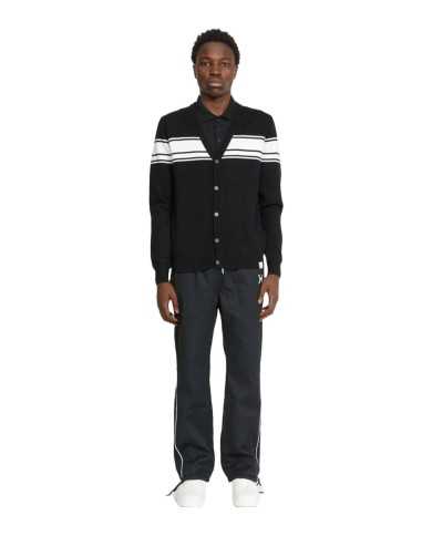 cardigan nero da uomo con etichetta in basso e logo dietro | RICHMOND cardigan nero da uomo con etichetta in basso e logo dietro | RICHMOND