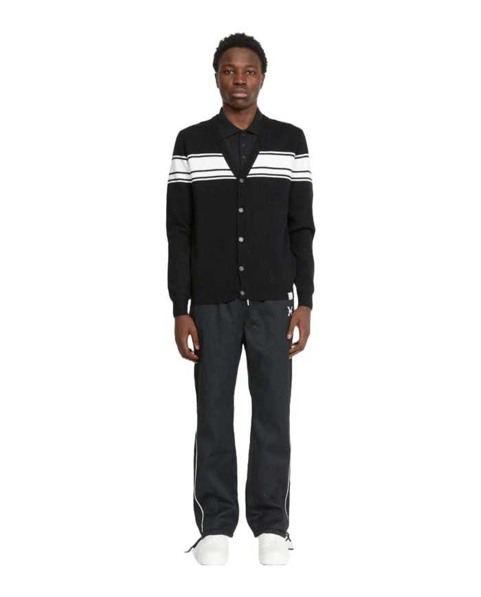 cardigan nero da uomo con etichetta in basso e logo dietro | RICHMOND cardigan nero da uomo con etichetta in basso e logo dietro | RICHMOND