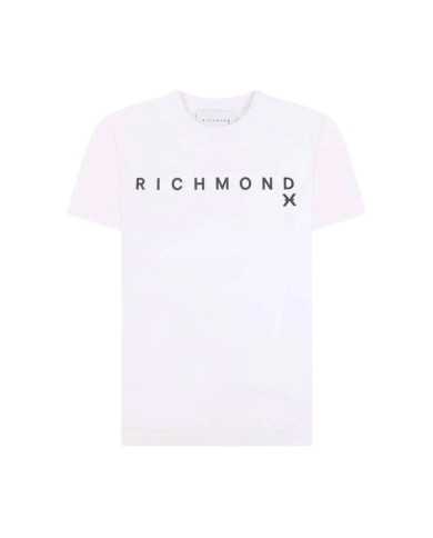 t-shirt bianca da uomo con logo a contrasto avanti | RICHMOND t-shirt bianca da uomo con logo a contrasto avanti | RICHMOND