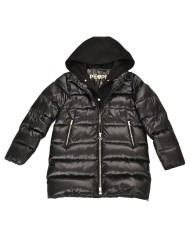 piumino nera da donna con logo patch su manica | PEOPLE OF SHIBUYA