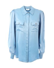 camicia cielo da donna con maniche a palloncino | LIU JO