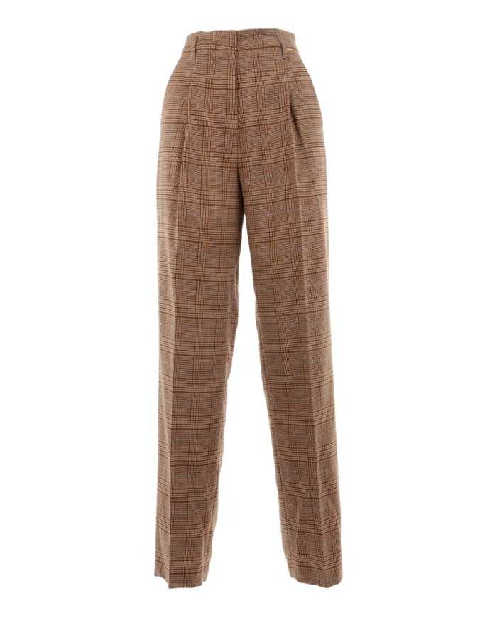 pantalone sah/cielo/oro da donna con fantasia scozzese | LIU JO pantalone sah/cielo/oro da donna con fantasia scozzese | LIU JO