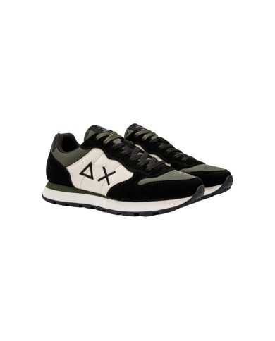 sneaker militare scuro uomo | scritta RUN FASTER THAN YOU CAN | SUN68