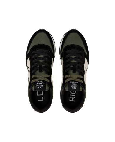 sneaker militare scuro uomo | scritta RUN FASTER THAN YOU CAN | SUN68