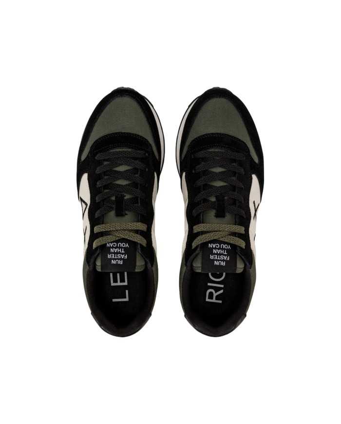 sneaker militare scuro uomo | scritta RUN FASTER THAN YOU CAN | SUN68