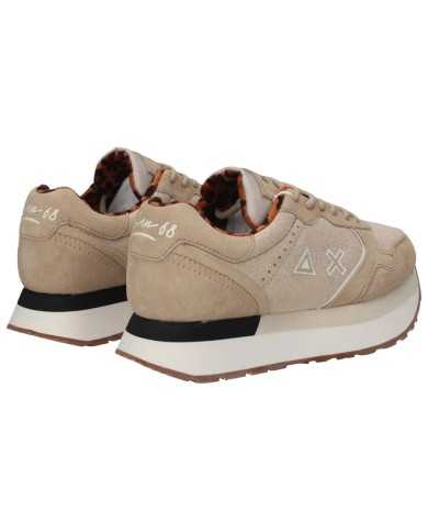 sneakers beige da donna con fantasia animalier interna e logo | SUN68 sneakers beige da donna con fantasia animalier interna e logo | SUN68