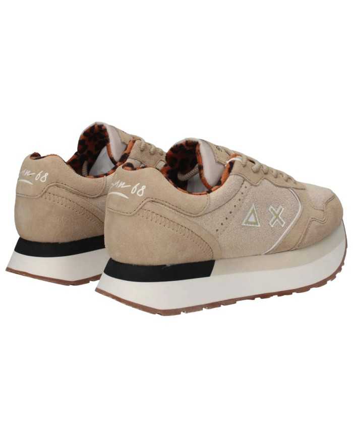 sneakers beige da donna con fantasia animalier interna e logo | SUN68 sneakers beige da donna con fantasia animalier interna e logo | SUN68