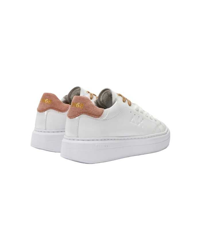sneakers bianco/rosa da donna con logo su lati e retro | SUN68