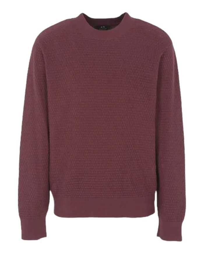 maglia vineyard wine uomo | trama lavorata in cotone | ARMANI EXCHANGE maglia vineyard wine uomo | trama lavorata in cotone | ARMANI EXCHANGE