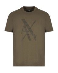t-shirt crocodile da uomo con logo stampato avanti | ARMANI EXCHANGE