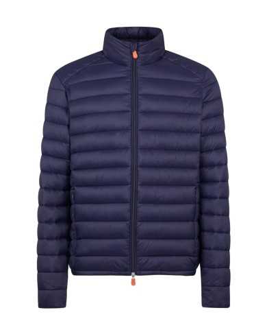 piumino a collo alto blue black da uomo impermeabile | SAVE THE DUCK