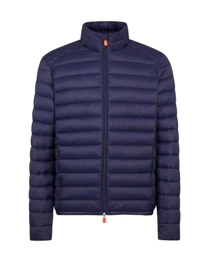 piumino a collo alto blue black da uomo impermeabile | SAVE THE DUCK