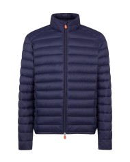 piumino a collo alto blue black da uomo impermeabile | SAVE THE DUCK