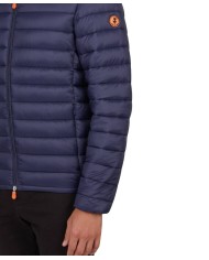 piumino a collo alto blue black da uomo impermeabile | SAVE THE DUCK