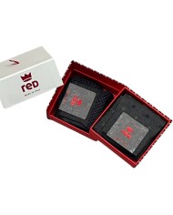 set calze grafite uomo con ricamo fantasia e confezione a cubo | RED