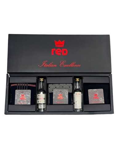 set calze blu da uomo con ricamo fantasia, gin e grappa | RED set calze blu da uomo con ricamo fantasia, gin e grappa | RED