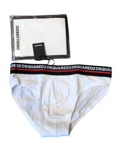 DSQUARED2 Slip Uomo D9L613200 A-ES Elasticizzati Cotone Neri Bianch... DSQUARED2 Slip Uomo D9L613200 A-ES Elasticizzati Cotone Neri Bianch...