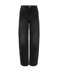 jeans black denim da donna con logo patch su retro | ARMANI EXCHANGE