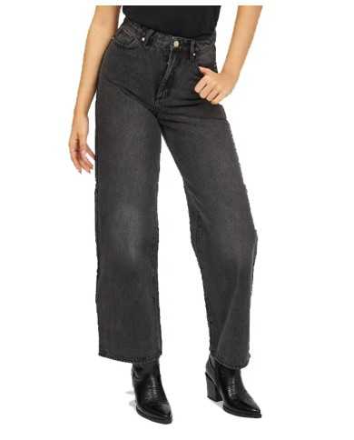 jeans black denim da donna con logo patch su retro | ARMANI EXCHANGE